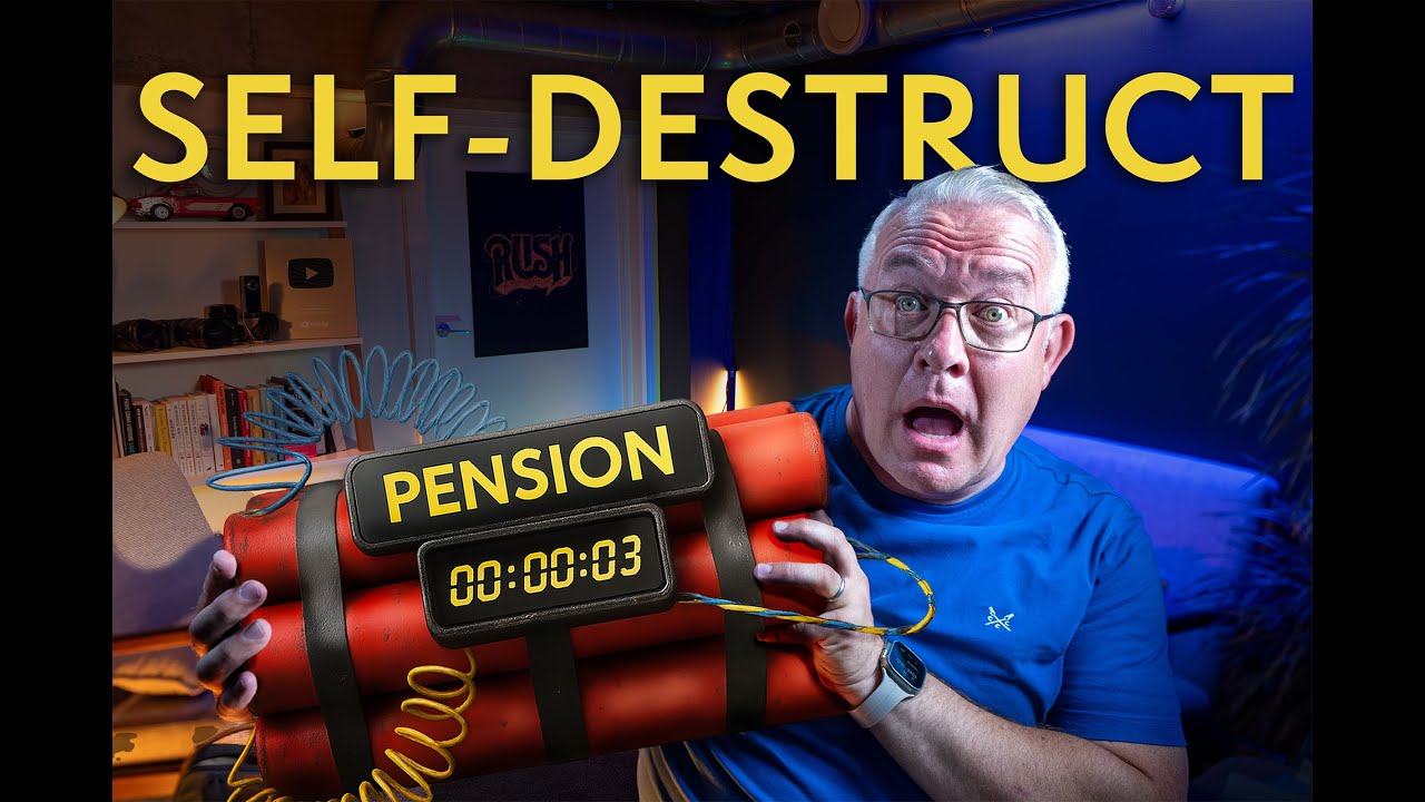 YouTube post by @MeaningfulMoney for Trading 212. Caption reads: This Outdated Pension Strategy Will Derail YOUR....