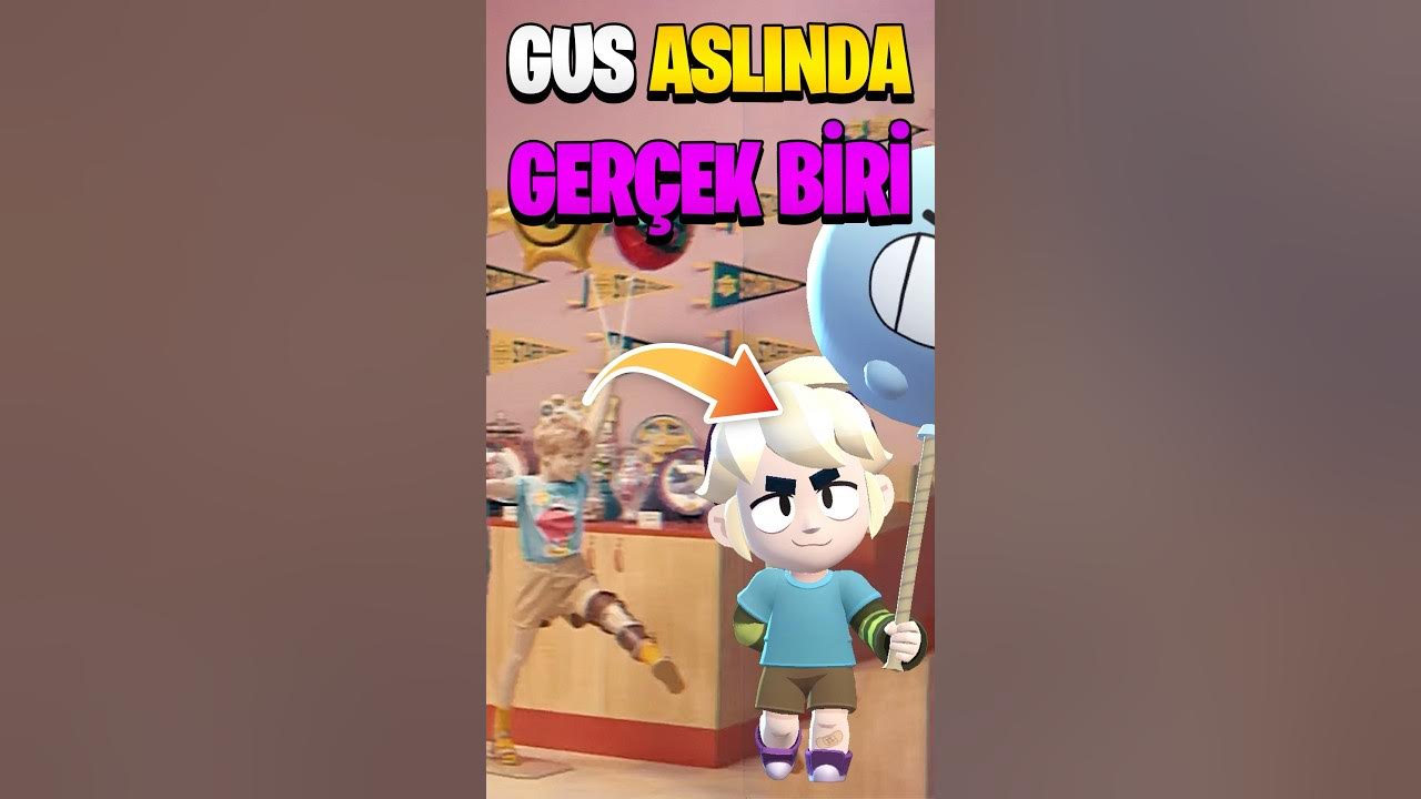 YouTube post by @OnurBilgeYT for Supercell. Caption reads: GUS GERÇEK BİRİ Mİ? - Brawl Stars #brawlstars....