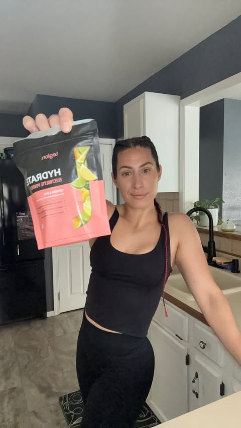 Instagram post by @martinamotika for Legion. Caption reads: Energy levels brought to you by @legion Lemon Lime....