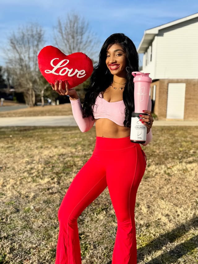 Instagram post by @sarah.z.fit99 for Rule One Proteins. Caption reads: ❤️With Love~Sarah Strong women prioritize their....