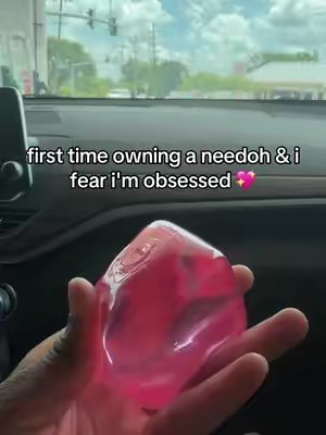 TikTok post by @niikenny for NeeDoh (Schylling). Caption reads: just an anxious girly with her new favorite....
