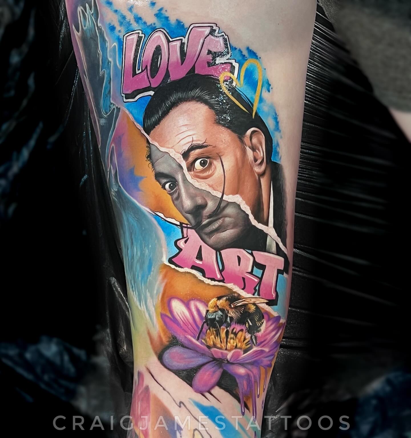 Instagram post by @craigjamestattoos for Fkirons. Caption reads: Thought I’d drop a photo of my winning tattoo from....