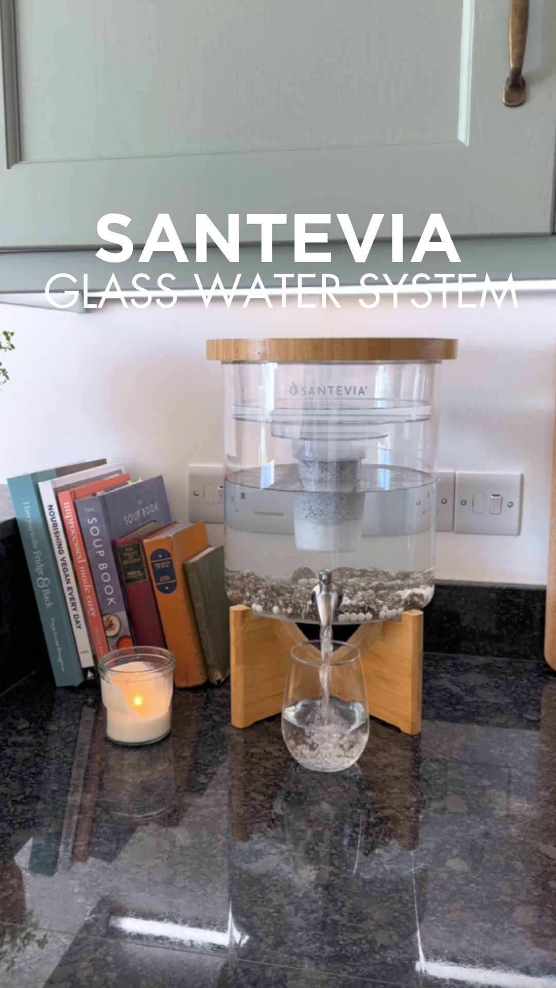 Instagram post by @nutritionistkristen for Santevia. Caption reads: [...] much harder 😅 that is why I love my....