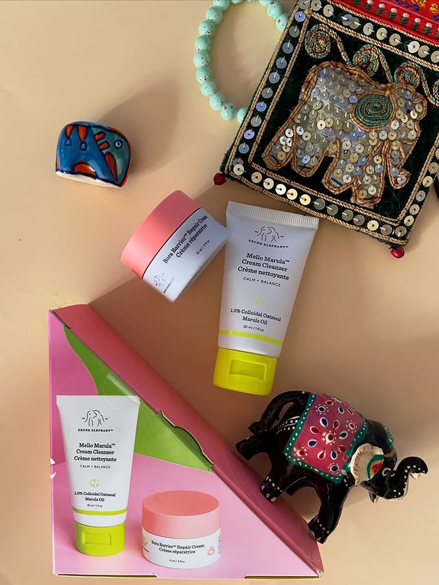 Instagram post by @sugarvogue for Drunk Elephant. Caption reads: #AD 🐘Drunk elephant goodies that I’d recommend!....