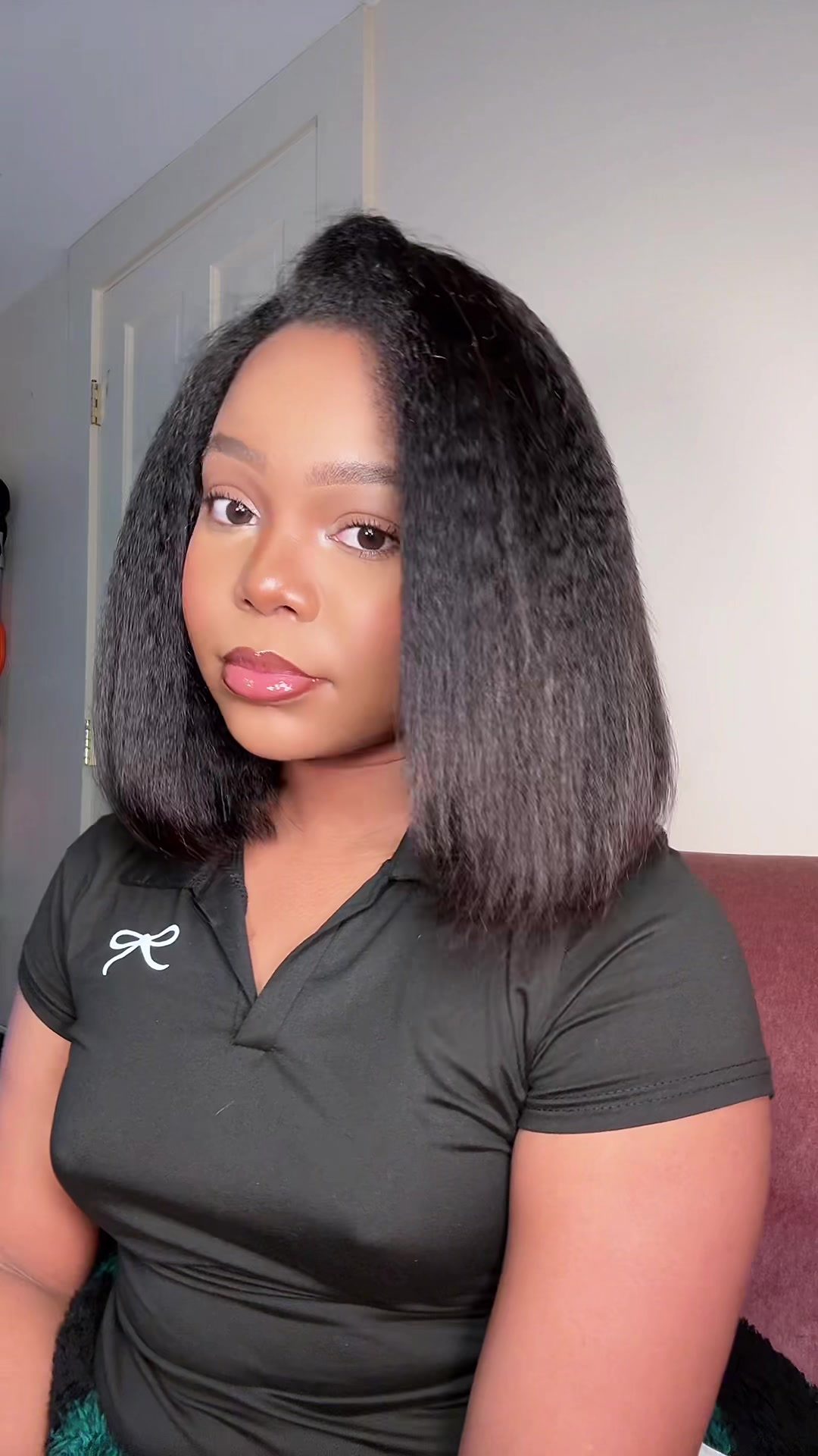 TikTok post by @lina__5098 for Celie Hair. Caption reads: [...] Go Glueless Wig 100% Beginner Friendly....