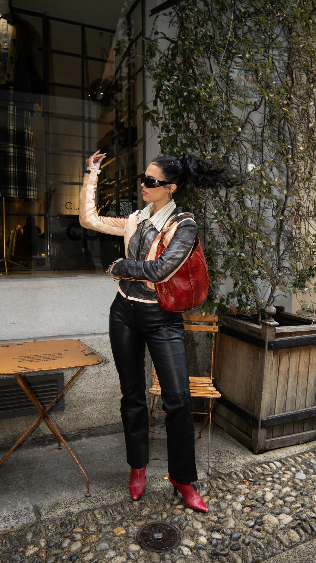 Instagram post by @madiwebb for Diesel. Caption reads: calling this outfit daddy diesel.