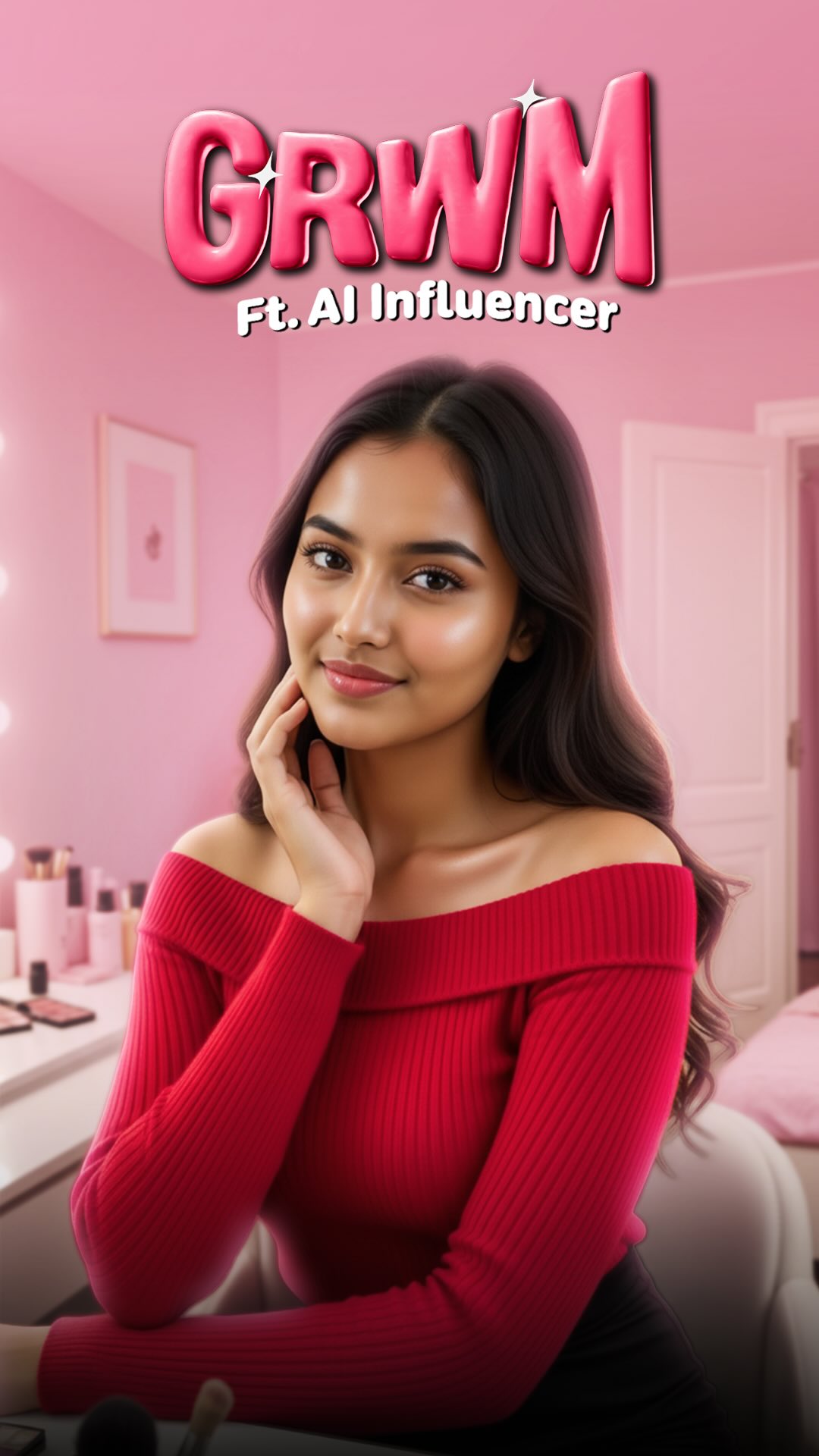 Instagram post by @aswathy_achu.ai for MARS Cosmetics. Caption reads: I may be AI, but this glow? 100% real.
Thanks,....