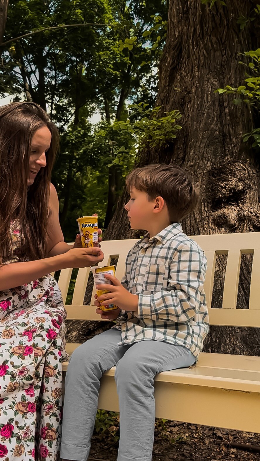Instagram post by @dziarska_mama for BrandLift Influencer Marketing 4.0. Caption reads: Mleczne opowieści - pyszna przygoda na każdy dzień....