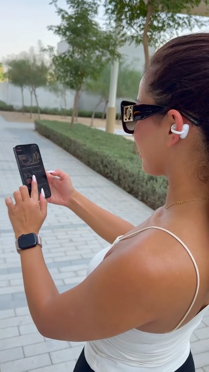 Instagram post by @amal_n_badawi for SOUNDPEATS. Caption reads: 🎧 Plug into your own world.
Obsessed with the....