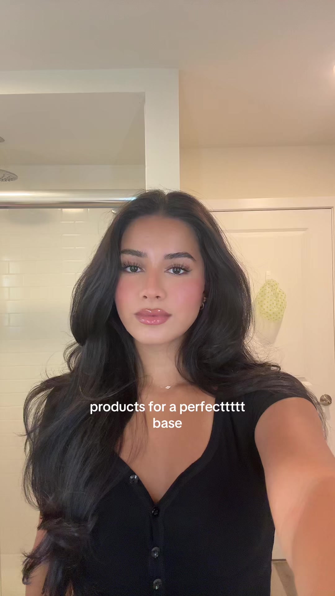 TikTok post by @sasharaina7 for Rhode Skin. Caption reads: [...] @ONE SIZE BEAUTY @MERIT Beauty @rhode skin.