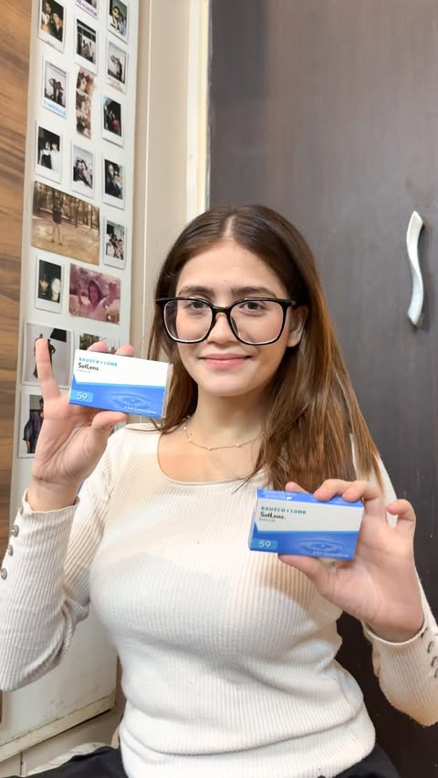 Instagram post by @whoisaarzoo for Aqualens. Caption reads: From glasses to lenses without the....