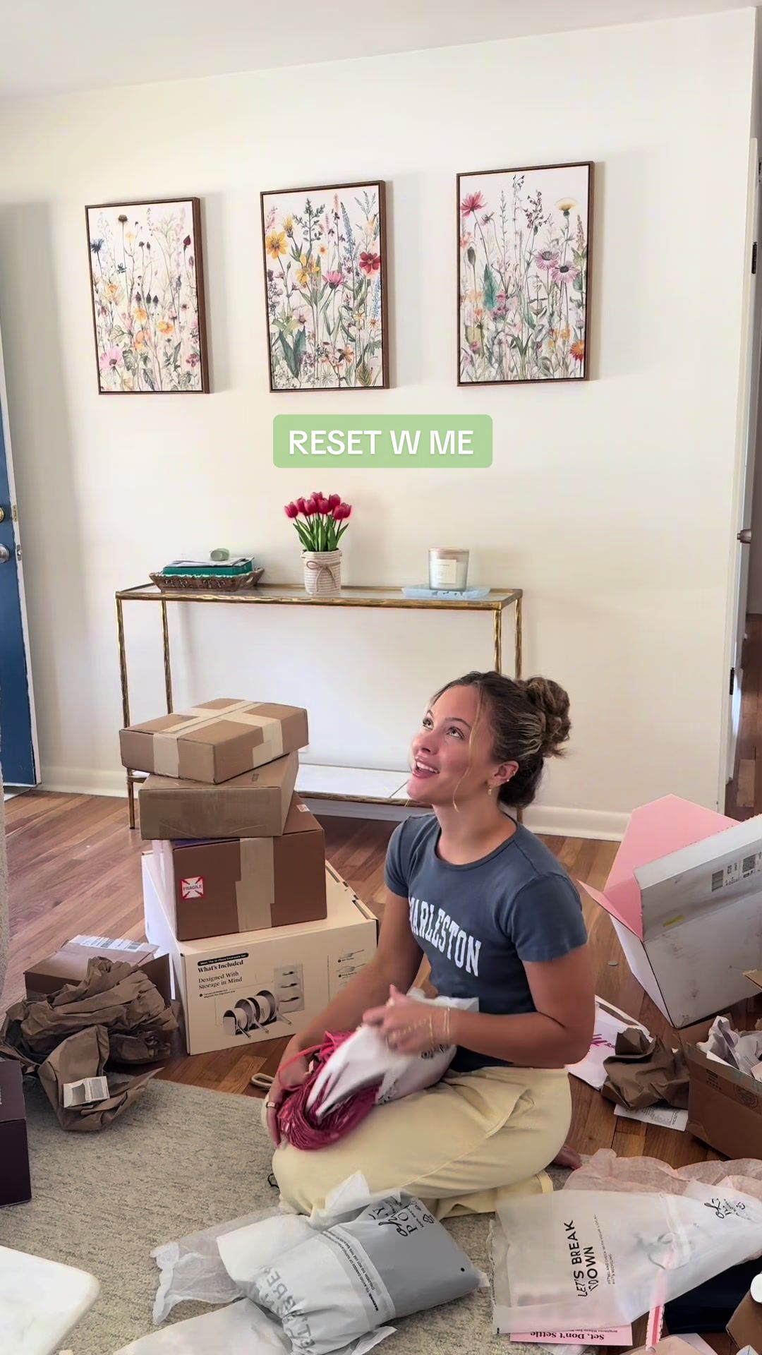 TikTok post by @annadawnphillips for Josie Maran. Caption reads: [...] @V&Co. Beauty @Farmacy Beauty @DIBSBEAUTY....