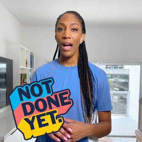 Instagram post by @aja22wilson for TIAA. Caption reads: [...] But we're not done yet. I'm joining @TIAA to....