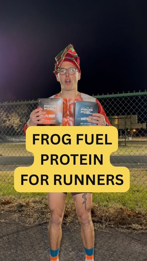 Instagram post by @pt_with_jt for FrogFuel. Caption reads: The best way to spread Christmas cheer is handing....