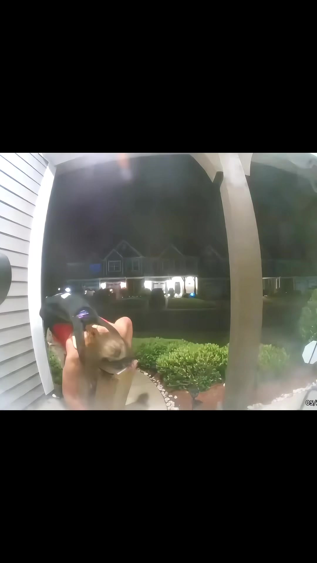 TikTok post by @kaylanleigh for myQ. Caption reads: [...] by getting a camera outside your home. @myQ....