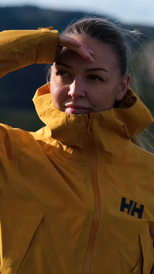 Instagram post by @eirinhyllmark for Helly Hansen. Caption reads: Reklame @hellyhansen | Adventure awaits ⛰️ With....