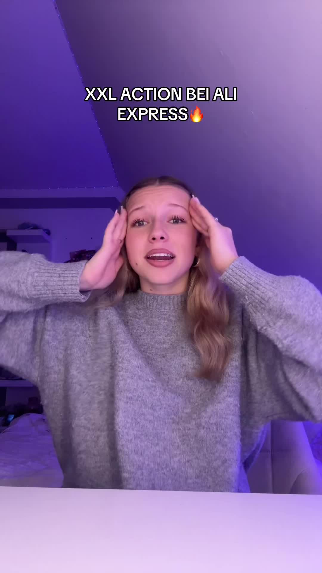 TikTok post by @o4mqrie for AliExpress. Caption reads: Anzeige | @AliExpress ! #shoppinghaul....