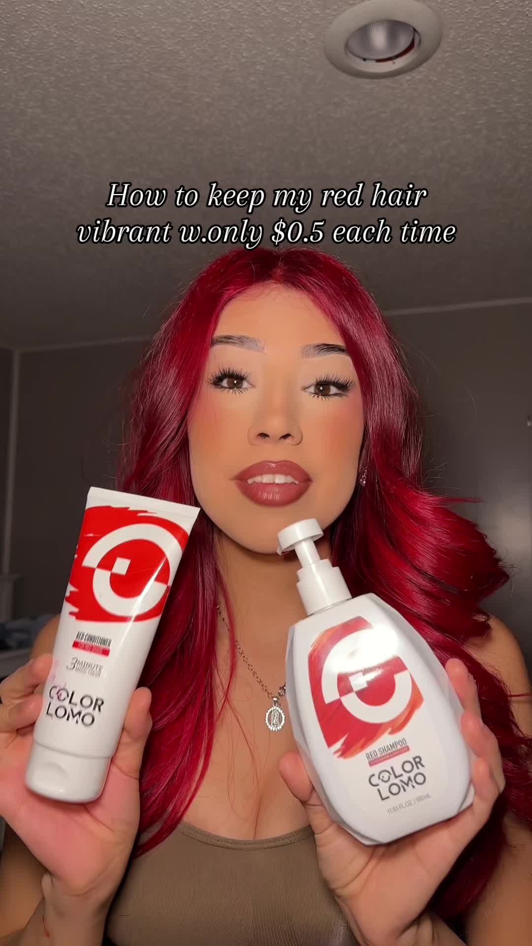 TikTok post by @jasslujannn for Colorlomo. Caption reads: For all my red heads  ! 🍓 . @colorlomo_hair  . .....