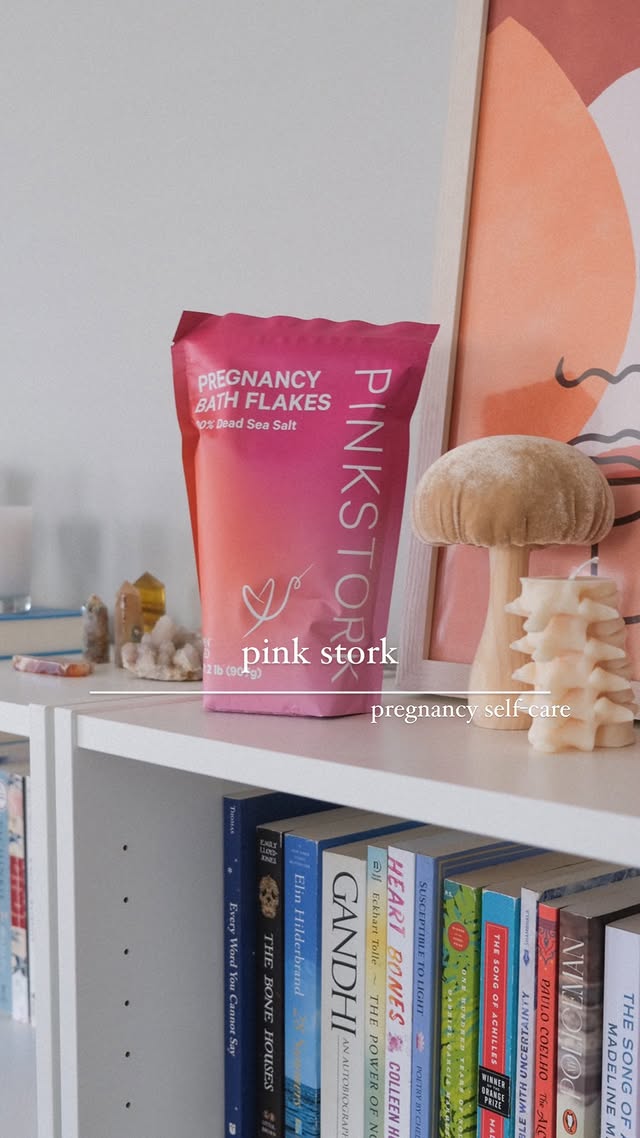 Instagram post by @julesjetsets for Pink Stork. Caption reads: [...] and so has creating a bath ritual with....