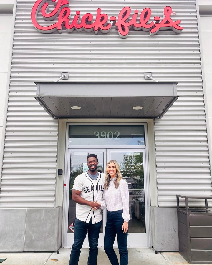 Instagram post by @thepeacebus for Chick-fil-A. Caption reads: Officially announcing that @chickfila_tacoma ,....