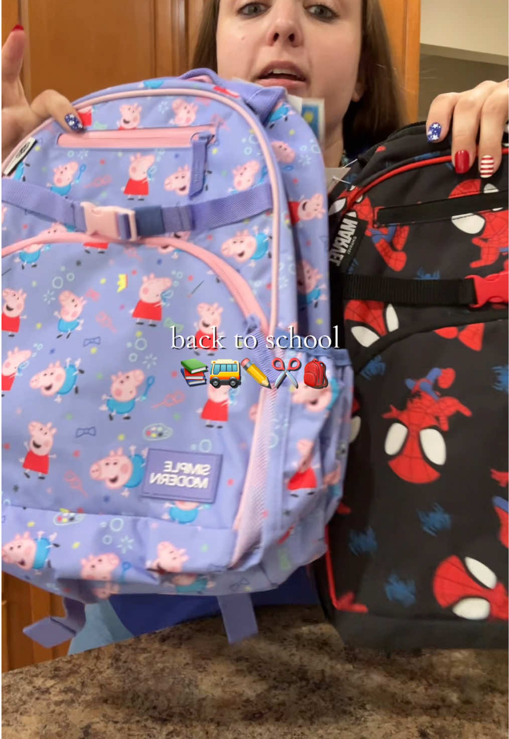 TikTok post by @jlynn1421 for Simple Modern. Caption reads: [...] their backpacks from @Simple Modern and....