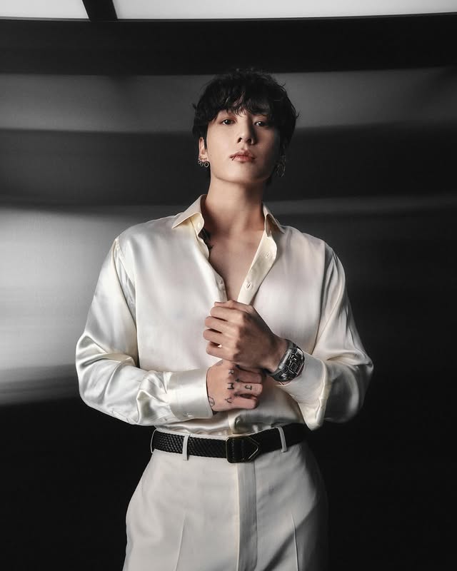 Instagram post by @mnijungkook for Hublot. Caption reads: Unmistakable DNA, instinctively different. Global....