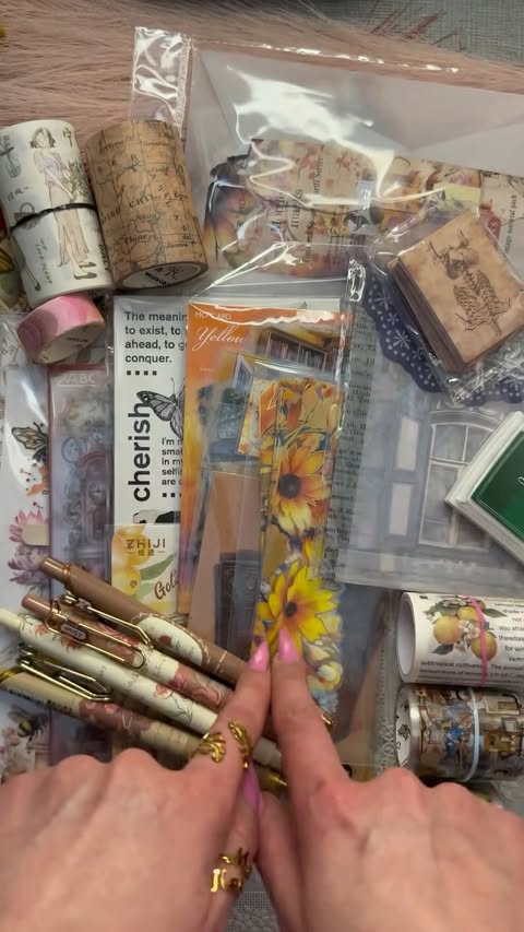 Instagram post by @mrskale.art for Paperwrld. Caption reads: [...] All these beautiful supplies are from....