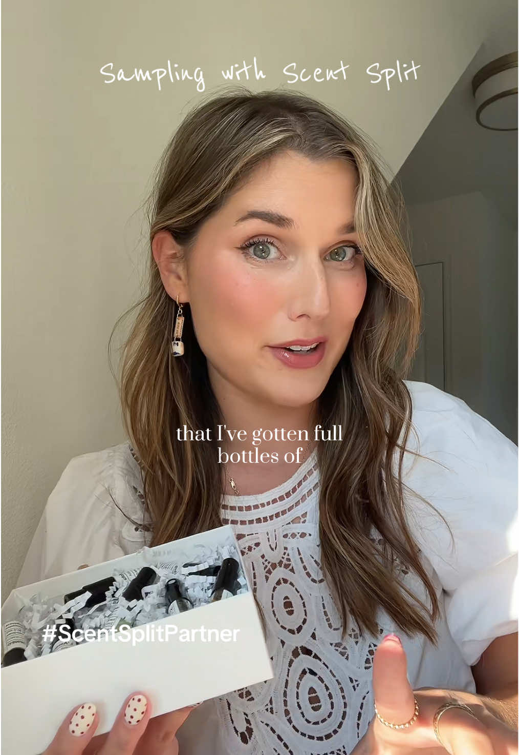 TikTok post by @thetopnotes for Jousset Parfums. Caption reads: I just got my dreammmm perfume from @Scent Split!....