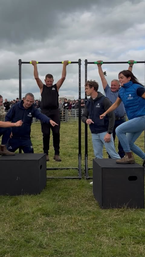 Instagram post by @davy_fitz01 for Zurich Insurance. Caption reads: Who thinks myself & Peter Ward have what it takes....