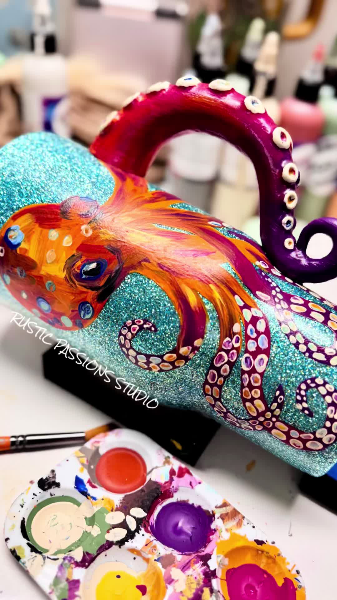 TikTok post by @rusticpassionsstudio for Counter Culture DIY. Caption reads: [...] with Pop of Color paints from @Counter....