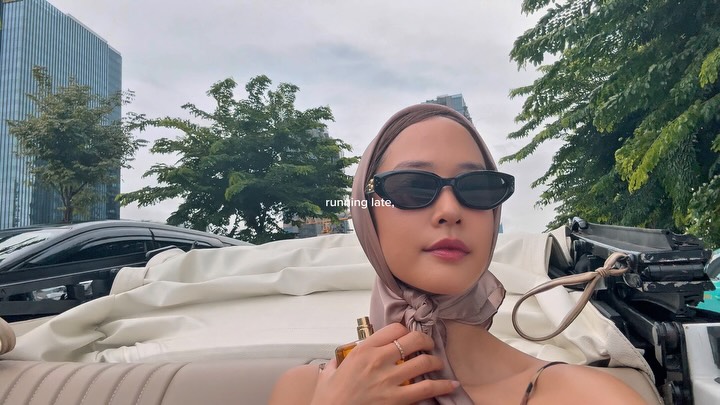 Instagram post by @acupper for CHANEL BEAUTY. Caption reads: On the road with @chanel.beauty 🚗✨
Wearing CHANEL....