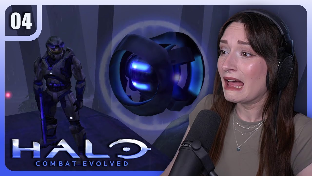 YouTube post by @WhimsyPsyche for The Oodie. Caption reads: Welcome to my first playthrough of Halo: Combat....