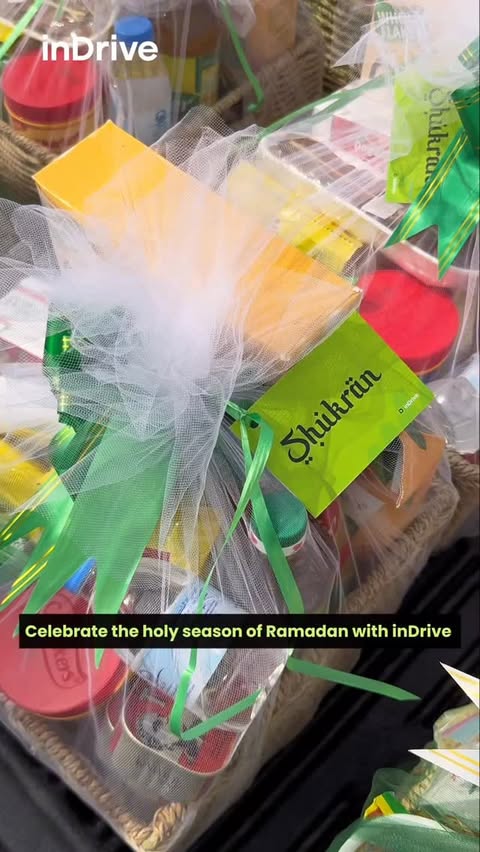 Instagram post by @sals_fateetee for inDrive. Caption reads: [...] Ramadan hampers with our incredible inDrive....