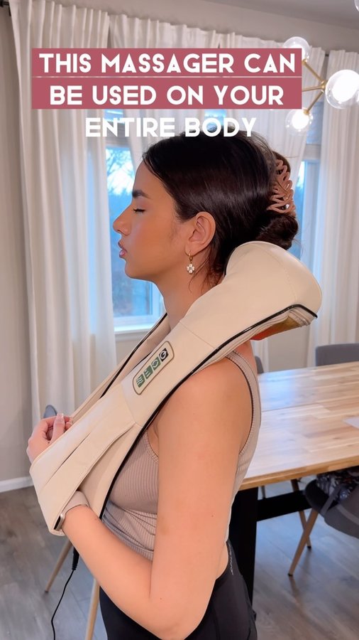 Instagram post by @azkaay for Nekteck. Caption reads: [...] to unwind — Meet my personal masseuse....