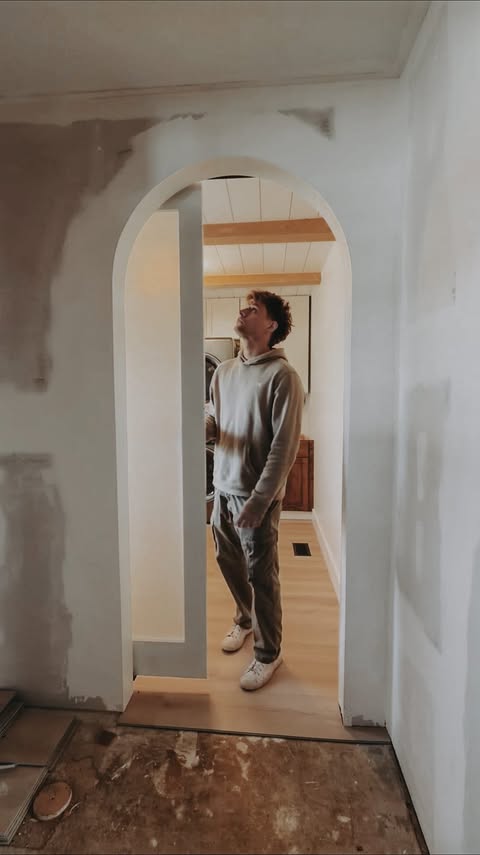 Instagram post by @drewpow for Rocket Mortgage. Caption reads: #ad Partnered with @rocketofficial Renovating can....