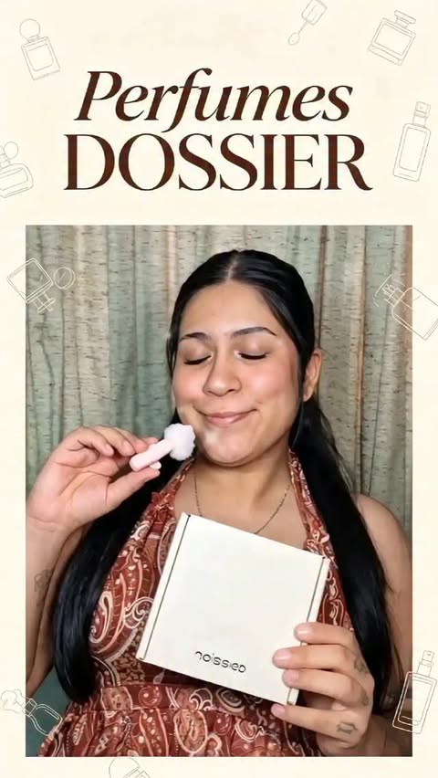 Instagram post by @_anamkp_ for Dossier. Caption reads: Recomendación de fragancias @dossierperfumes 🩷....