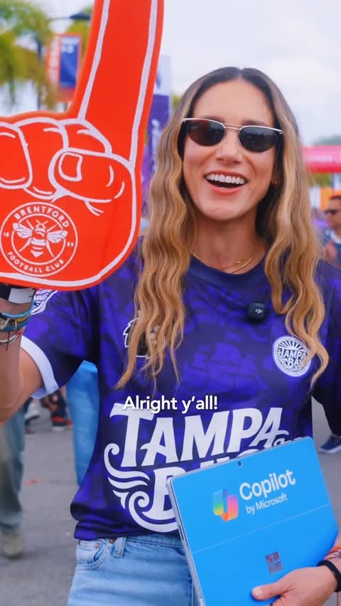 Instagram post by @melissaortiz5 for Microsoft. Caption reads: The @PremierLeague Companion powered by @Microsoft....