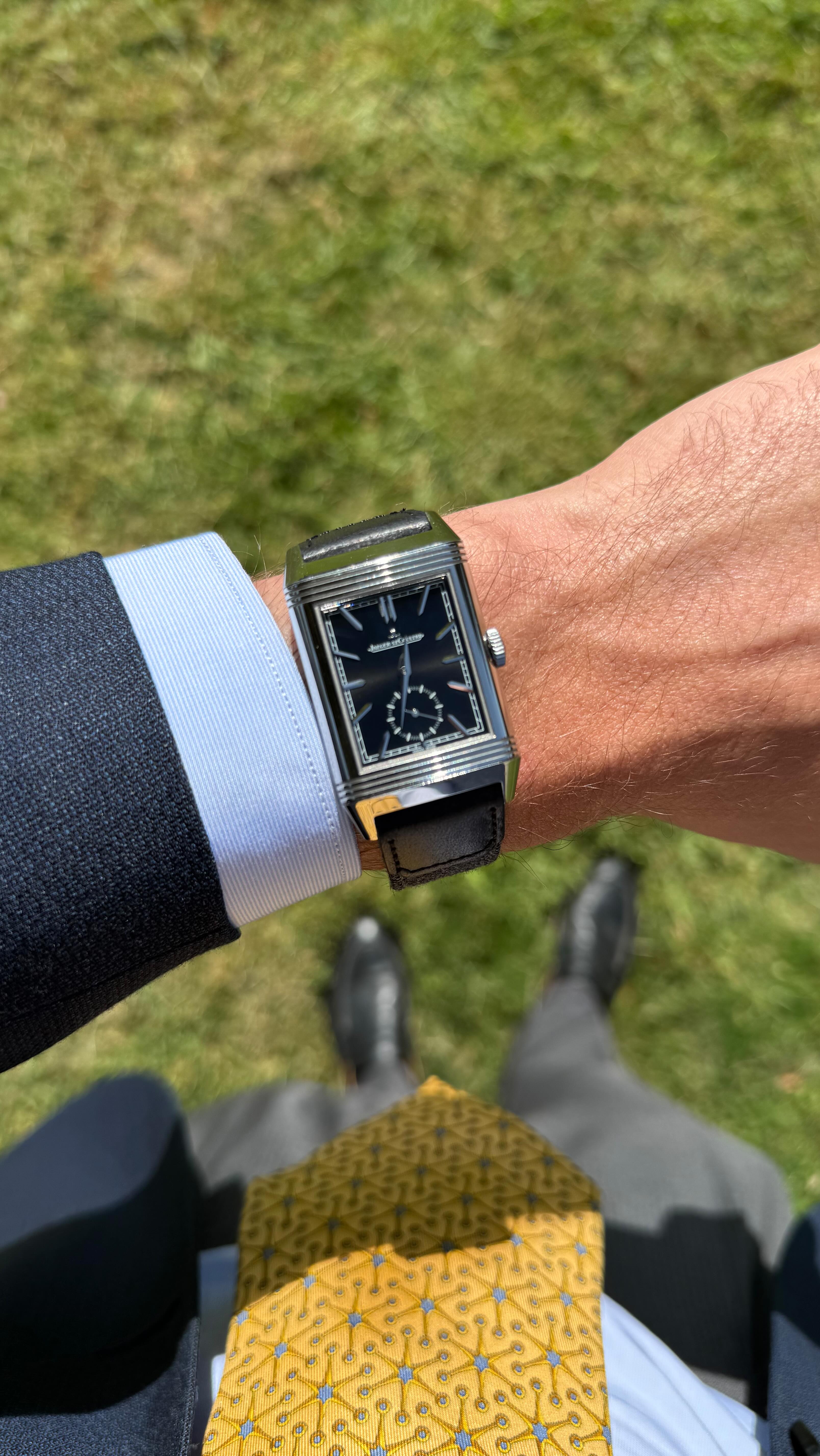 Instagram post by @inigosalaverria for Jaeger-LeCoultre. Caption reads: Jaeger-LeCoultre Reverso Tribute....