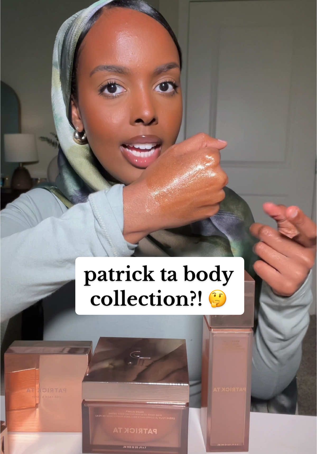 TikTok post by @samiraabelle for Patrick Ta. Caption reads: @Patrick Ta Beauty has officially entered its body....