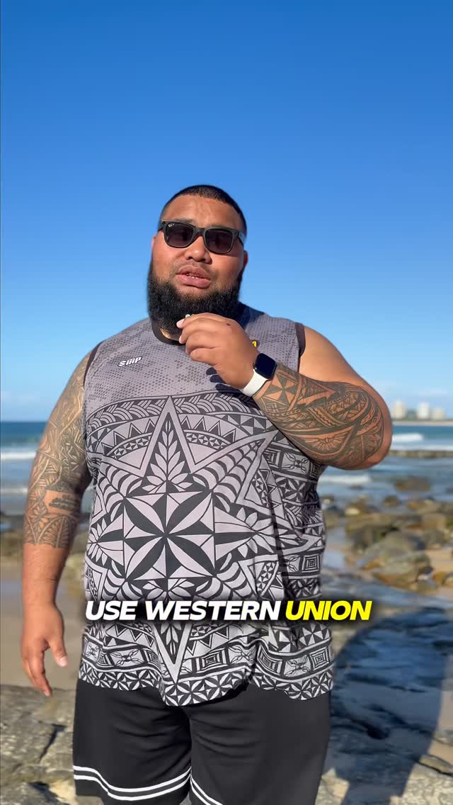 Instagram post by @mrsmatangi for Western Union. Caption reads: Supporting my family back home 🇹🇴 via....