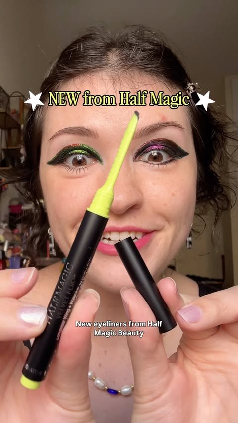 Instagram post by an influencer for HALF MAGIC. Caption reads: [...] be surprised when it’s @halfmagicbeauty by....