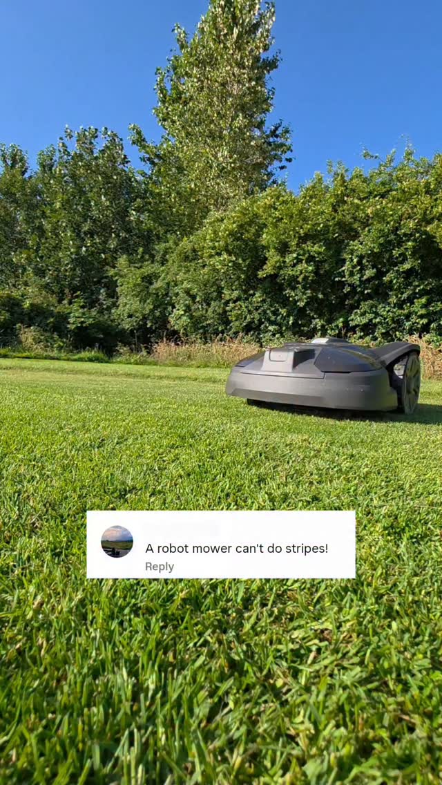 Instagram post by @keiths_par3 for Husqvarna. Caption reads: Stripes without the effort! ⛳️ 🤖 

Everyone loves....