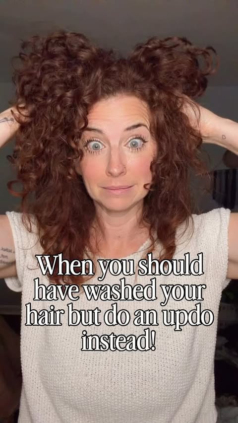 Instagram post by @curlyfitmom for AG Care. Caption reads: [...] lots of them everywhere A hair tie....