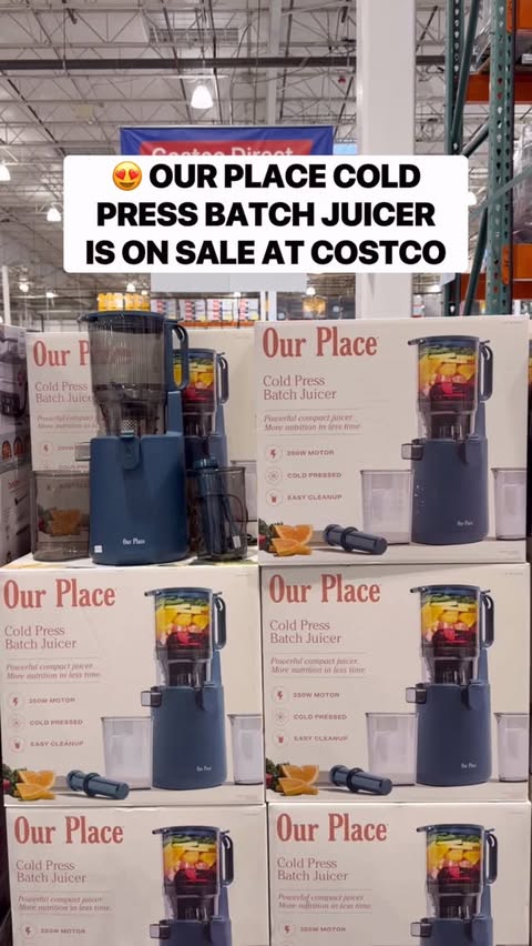 Instagram post by @costcobuys for from Our Place. Caption reads: 😍 Okay this is BIG…Our Place Cold Press Batch....