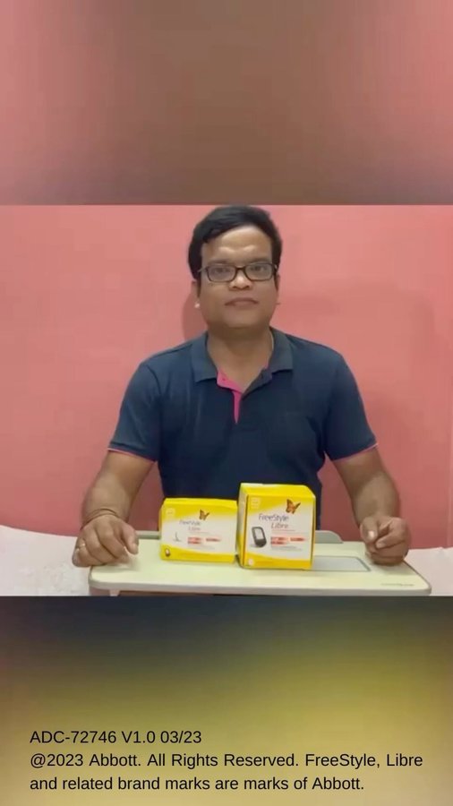 Instagram post by @aryansarath for FreeStyle Libre. Caption reads: People with diabetes need to manage their....