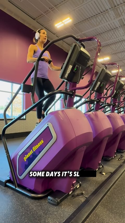 Instagram post by @patty_streff_fitness for Planet Fitness. Caption reads: [...] for the aesthetic. Do the math. 💜....
