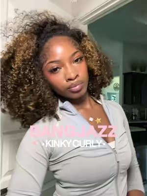 TikTok post by @lailamichelle.fit for Bangjazzhair. Caption reads: 10/10 @bangjazzhair @bangjazzhairshop #halfwig.