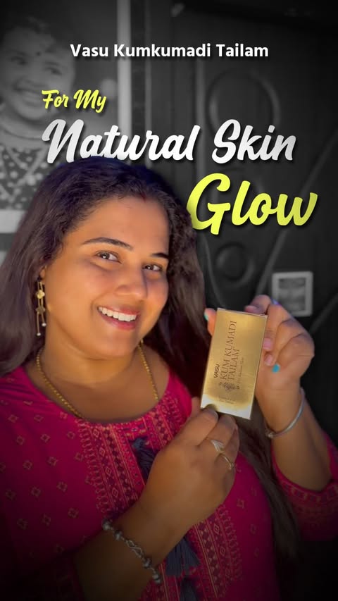 Instagram post by @soundaryasureshsidh for Vasu Healthcare. Caption reads: ✨ Glow the Ayurvedic way with Vasu Kumkumathi....