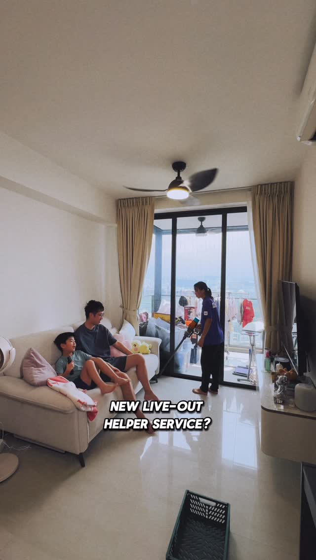 Instagram post by @daddy.xj for Urban Company. Caption reads: Tried Urban Company’s new live-out helper service....