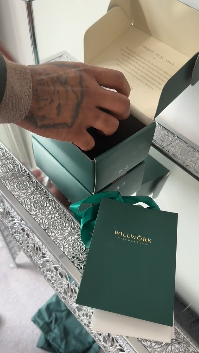 Instagram post by @officialzachariah_ for Willwork Jewelry. Caption reads: [...] that matter ✨ This piece from....